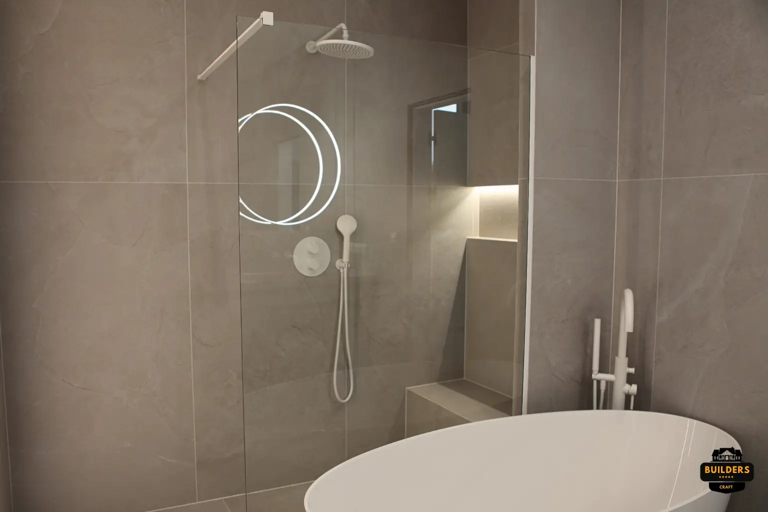 Łaazienka 9 m2 z wanną wolnostojącą Słoneczna. Builders Craft